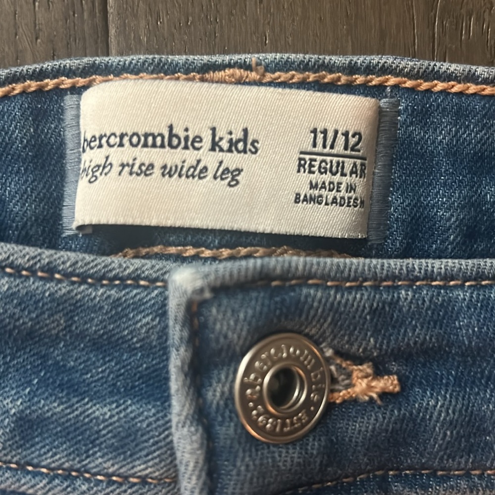 Abercrombie Kids Blue Wide Leg Jeans size 11/12 - Picture 2 of 5